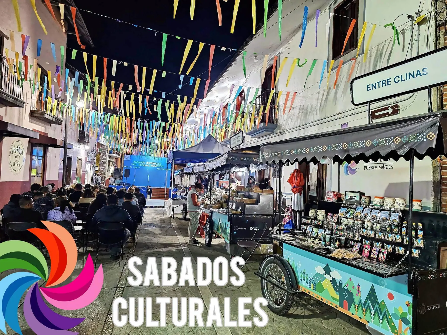 Actividad cultural en calles de Pinal de Amoles